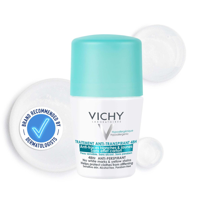 Vichy Anti-perspirant 48h Treatment Roll-on Deodorant for Men & Women
