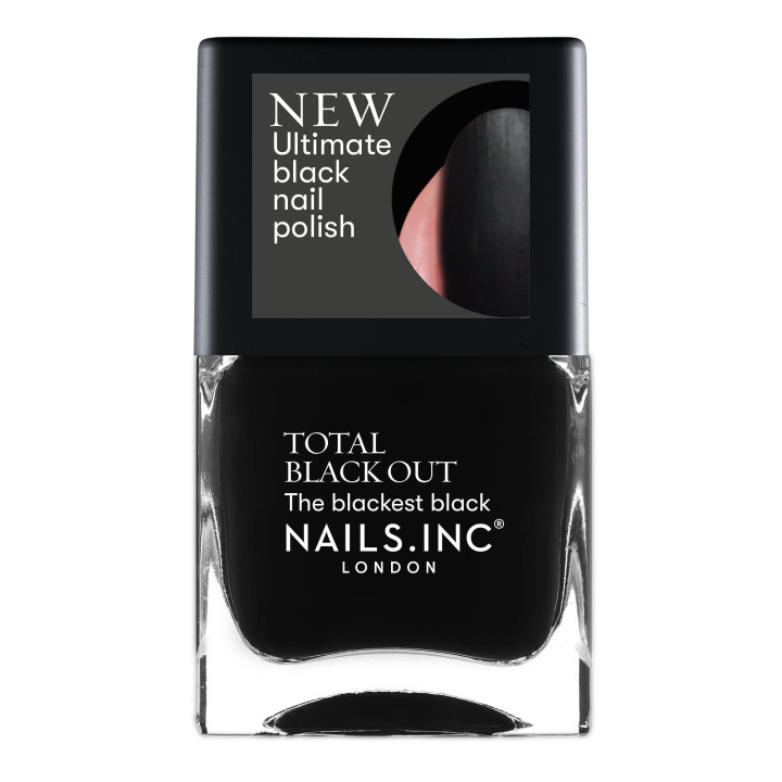 Nails Inc. Total Black Out Nail Polish No Chip – Matte Black