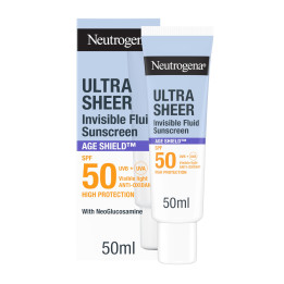Neutrogena Ultra Sheer Invisible Fluid Facial Sunscreen Age Shield SPF