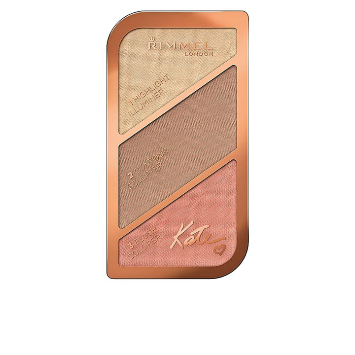 Rimmel London Sculpting Highlighter Palette 3-tone – Coral Glow, Golde