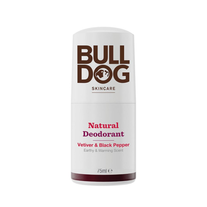 BULLDOG SKINCARE Vetiver & Black Pepper Roll-On Deodorant for Men – 75