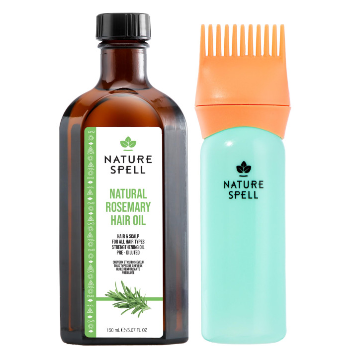 Nature Spell Rosemary Oil for Hair Growth with Root Comb Applicator