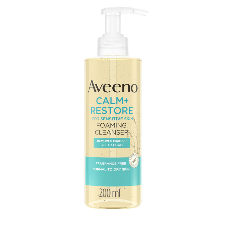 Aveeno Face CALM + Restore Foaming Cleanser for Sensitive Skin (1 x 20