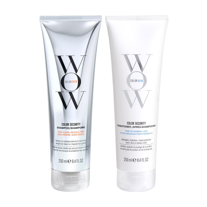 Color Wow Color Security Shampoo & Conditioner Duo for Fine Hair, 2x25