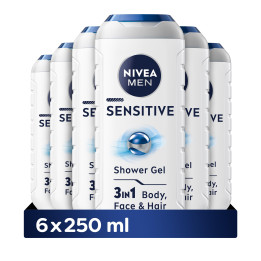 NIVEA MEN Sensitive Shower Gel 3-in-1 – Weiß