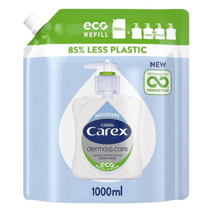 Antibacterial Hand Wash soap with Moisturiser Eco Refill Gel – white –