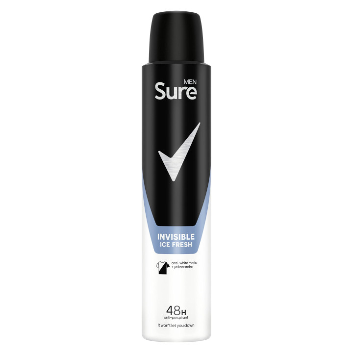 Sure Men Invisible Ice Fresh Anti-Perspirant Aerosol 200ml Fresh 200 m