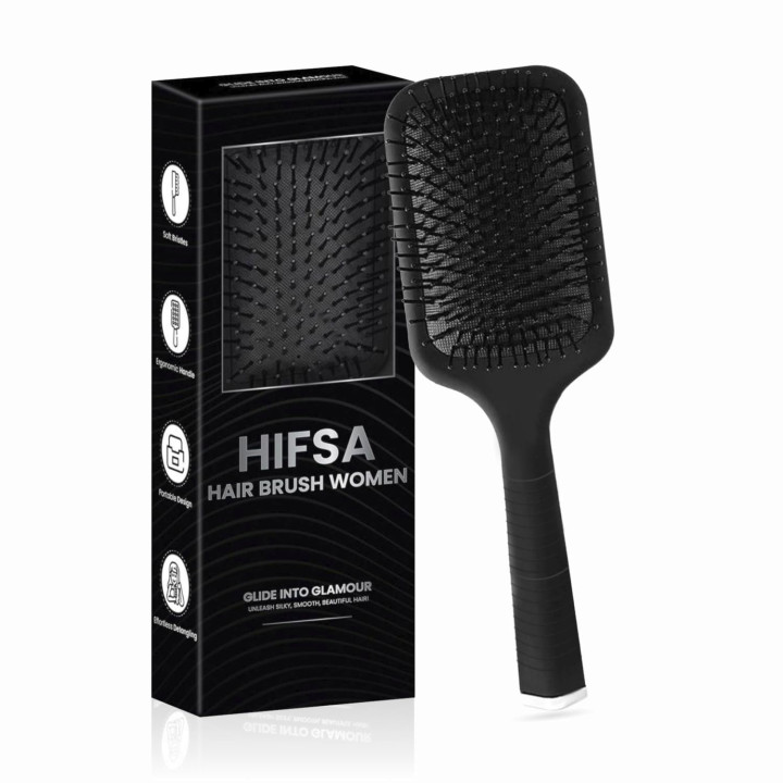 Paddle Hair Brush Women Professional Hairbrush Easy Grip Handle Hair C