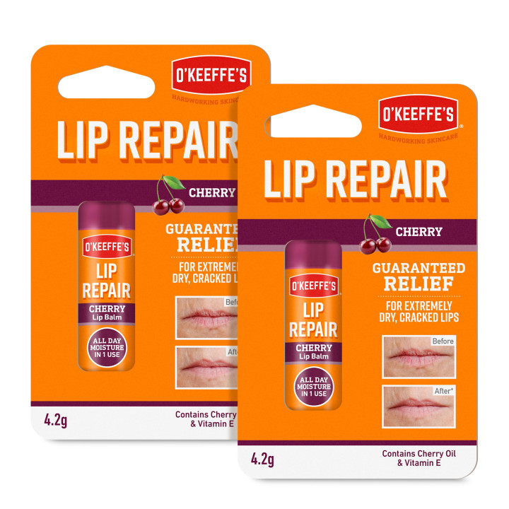 O'Keeffe's Lip Repair Cherry Lip Balm 4.2g (2 Pack) 1 count (Pack of 2