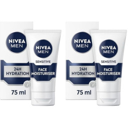 NIVEA MEN Sensitive Face Moisturiser with Zero Percent Alcohol, Sensit