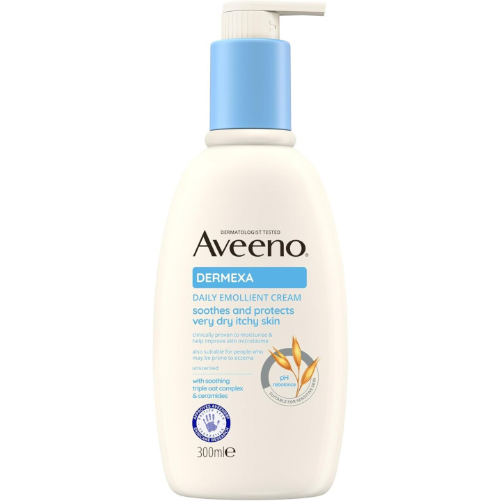 Aveeno Dermexa Daily Emollient Cream for Dry, Itchy Sensitive Skin 300
