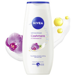 Nivea Cashmere & Cotton Oil Shower Gel (250ml), Body Wash with Vitamin