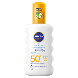 NIVEA SUN Protect and Sensitive Sun Spray (200 ml), Sunscreen with SPF