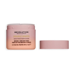 Revolution Double Baked Loose Powder, Medium to Dark, Talc-Free, 8g