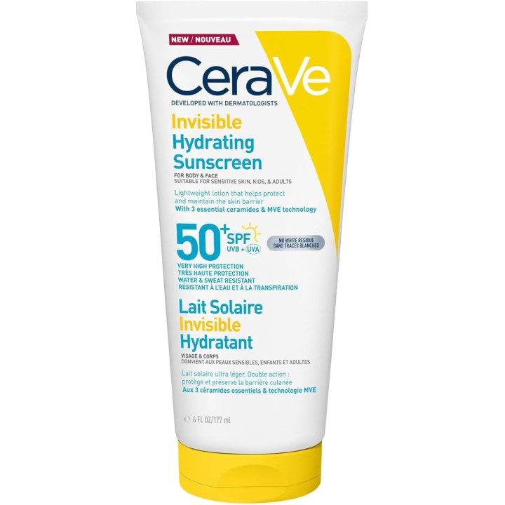 CeraVe Invisible Hydrating Sunscreen SPF 50+ For Body & Face