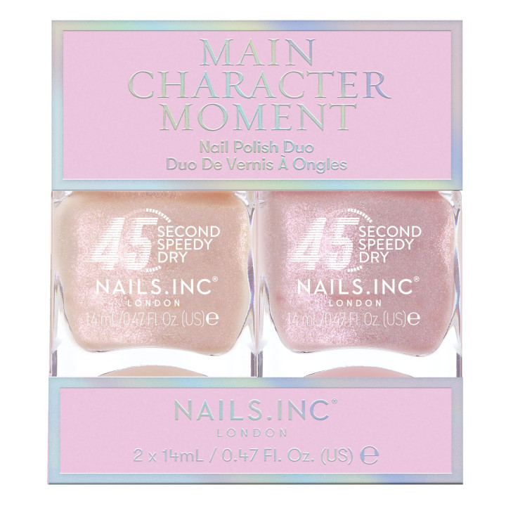 Nails.INC 45 Second Speedy Gloss Main Character Moment Nail Polish Duo
