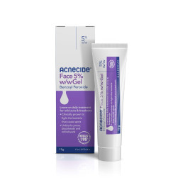 Acnecide Face Gel 5% Benzoyl Peroxide 15g 15g Gel Spot Acne Treatment