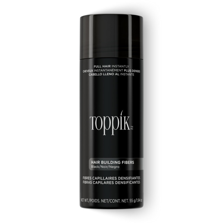 Toppik Hair Fibres Black Premium Keratin for Thicker Hair – 55g Black 