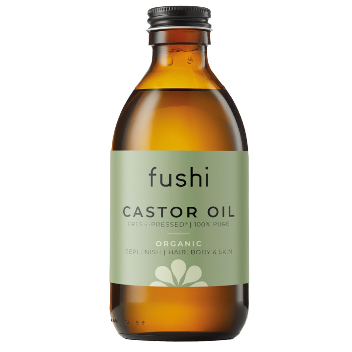 Fushi Organic Castor Oil 250ml Glass Bottle 100% Pure Cold & Fresh-Pre