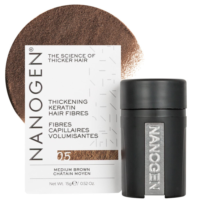 Nanogen Hair Fibres Medium Brown Root Touch Up – 15g Medium Brown