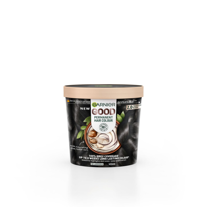 Garnier GOOD Permanent Vibrant Hair Colour Dye Kit – 2.0 Truffle Soft 