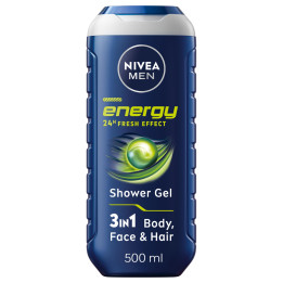 NIVEA MEN Energy Shower Gel 3-in-1 – 500 ml Mint