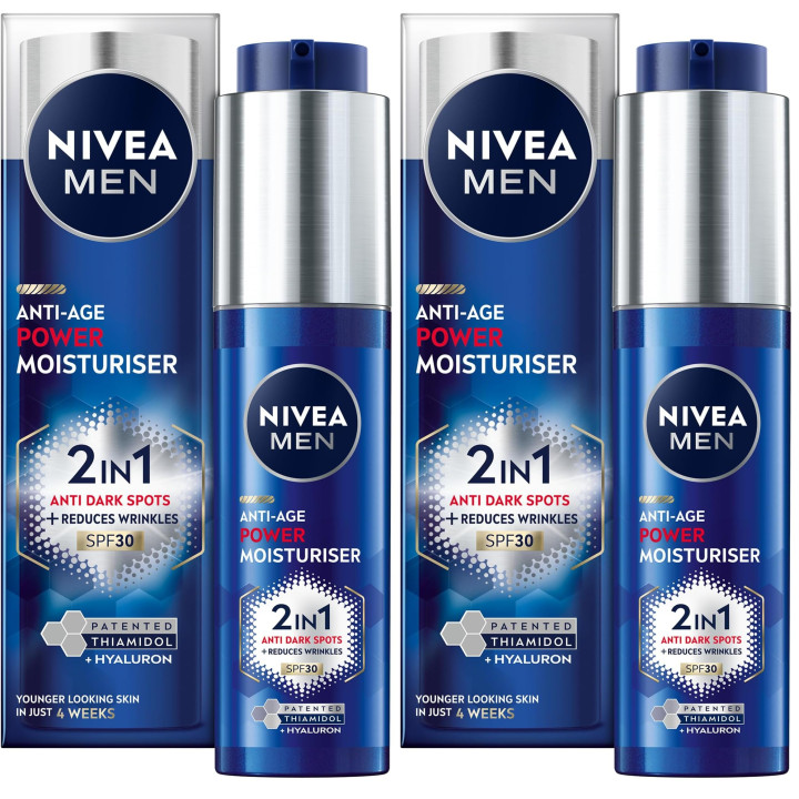 NIVEA MEN Anti-Age 2in1 Power Moisturiser (50ml) With SPF 30