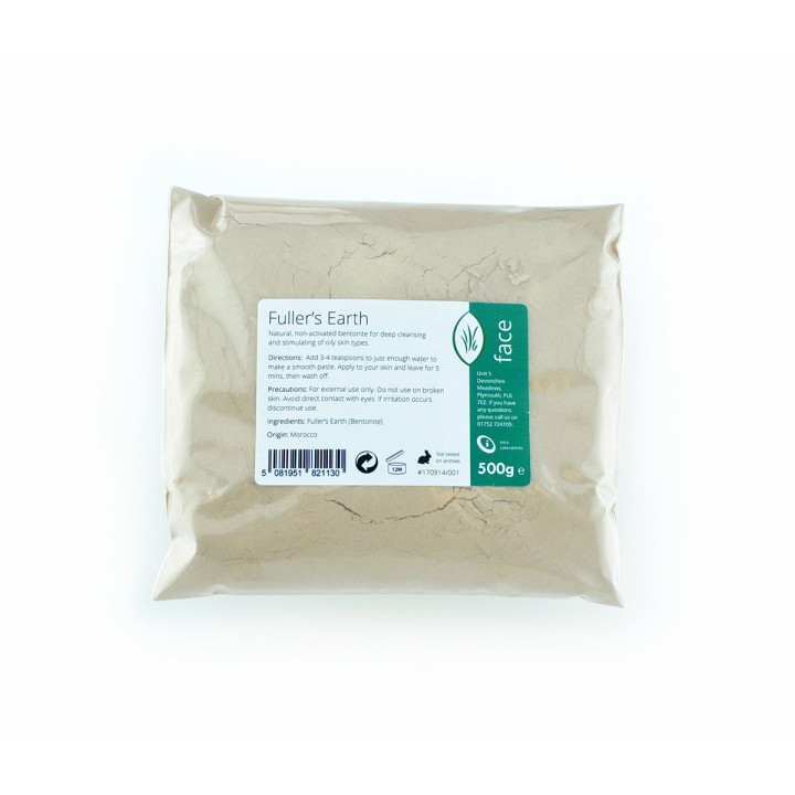 Fullers Earth Fine Powder 500g - Pure & Natural Calcium Bentonite 500 