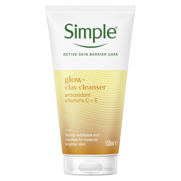Simple Protect 'N' Glow Express Glow Clay Polish Cleanser leaves skin 