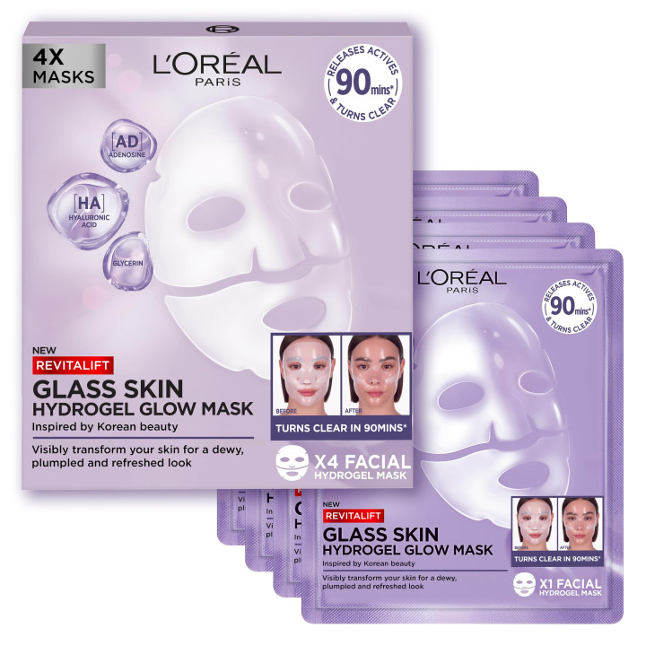 L'Oreal Paris Glass Skin Hydrogel Sheet Face Masks Korean Inspired – 4