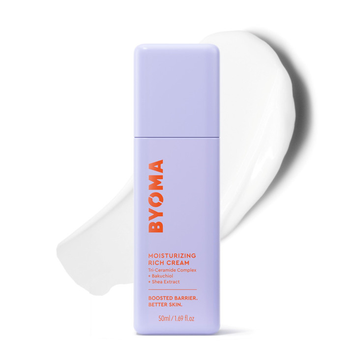 BYOMA Moisturising Rich Cream, Face Moisturiser for Dry Skin (50ml)