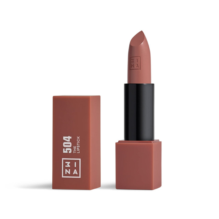 3INA - The Lipstick 504 v3 - Nude brown - Matte Creamy Lip Colour 504-
