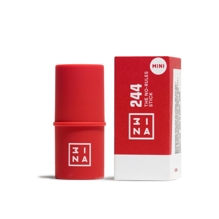 3INA - The No-Rules Stick 244 (mini) - Classic red - Cream Blush Stick